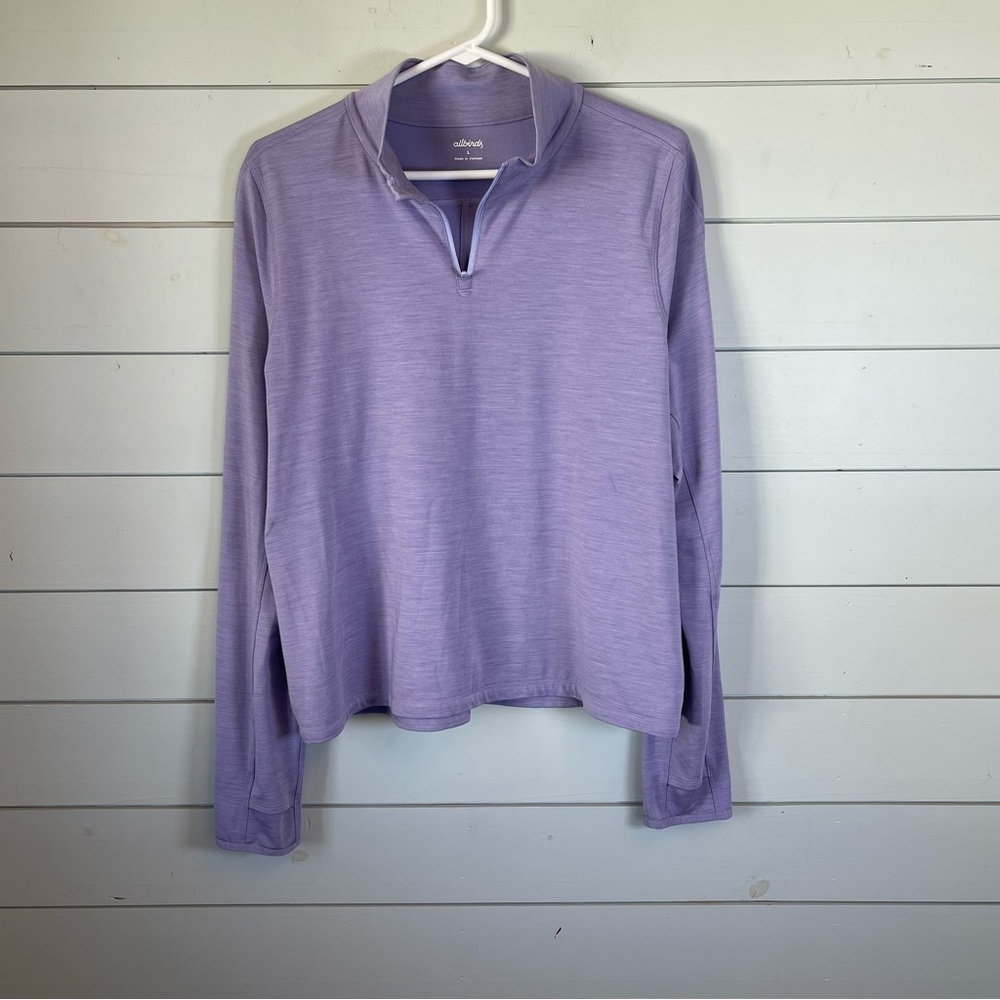 Allbirds quarter zip jacket purple‎ women's size large